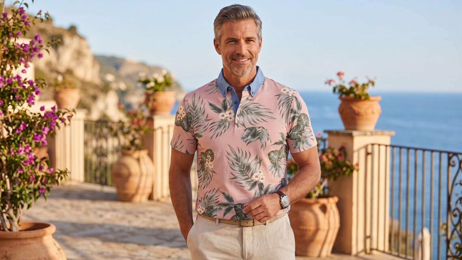 POLO MAGLIETTA ROSA UOMO RAGAZZO COTONE HEROD HAWAIANA - T-SHIRT / MAGLIETTE