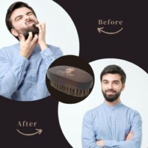 BartZart Spazzola da barba con manico in legno e setole di cinghiale