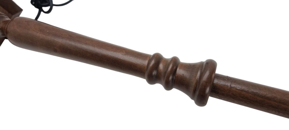 BASE LAMPADA ABAT JOUR IN LEGNO ATTACCO LAMPADINA E27 VITE GRANDE - immagine 11