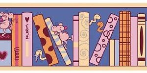 BORD ADHÉSIF LIVRE ET SOURIS MULTICOLORE