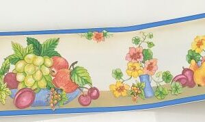 BORDURE ADHÉSIVE AUX FRUITS ET FLEURS 176413