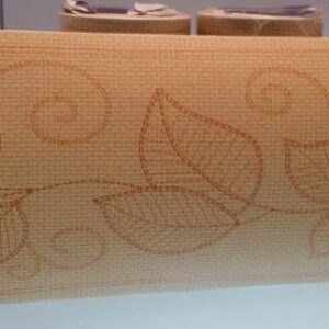 BORDURE ADHÉSIVE  AVEC DES FEUILLES BRUNES ET DES VAGUES