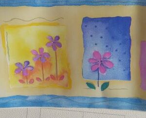 BORDURE ADHÉSIVE AVEC FLEURS 101332
