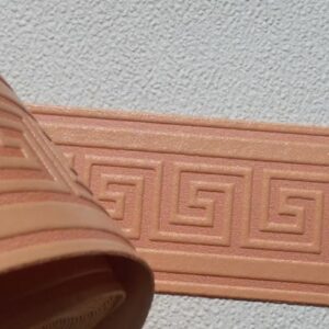 BORDURE ADHÉSIVE EFFET GAUFRÉ ORANGE GREC