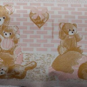 BORDURE ADHÉSIVE TRANSPARENTE AVEC OURS EN peluche