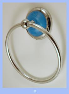 PORTE SERVIETTE ANNEAUX EN LAITON CHROME