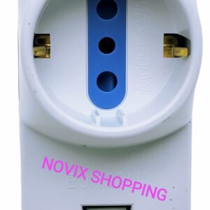PRESA CORRENTE TRIPLA CON   2 PRESE ADATTATORE ALIMENTATORE USB 2.1 A 5V.