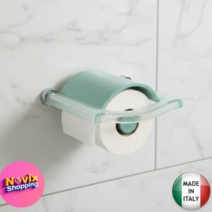 PORTE ROULEAU EN PLASTIQUE TRANSPARENT VERT