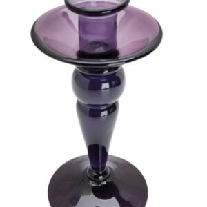 Porte Bougie en verre violée