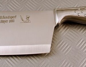 Couteau boucher professionnel avec manche en acier