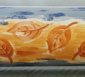 BORDURE ADHÉSIVE AVEC FEUILLE MARRON