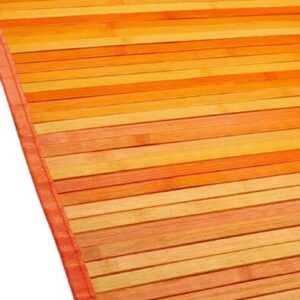 TAPIS BAMBOU ROUGE, ORANGE CRÈME 45 X 75 cm