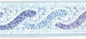 BORDURE ADHÉSIVE TRESSE MOSAIQUE BLEU