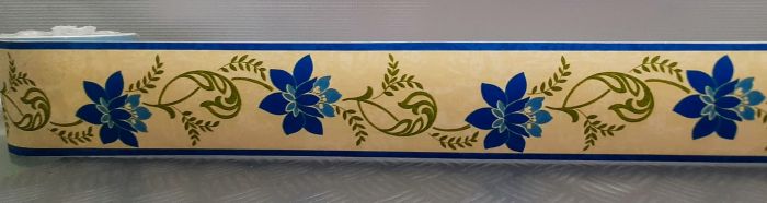 BORDURE ADHÉSIVE À FLEURS BLEUES - immagine 3