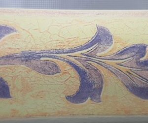 BORDURE ADHÉSIVE AVEC FEUILLE VIOLET 341-03