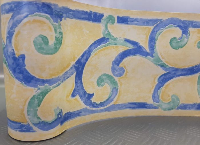 BORDURE ADHÉSIVE AVEC ONDES BLEUES 31774