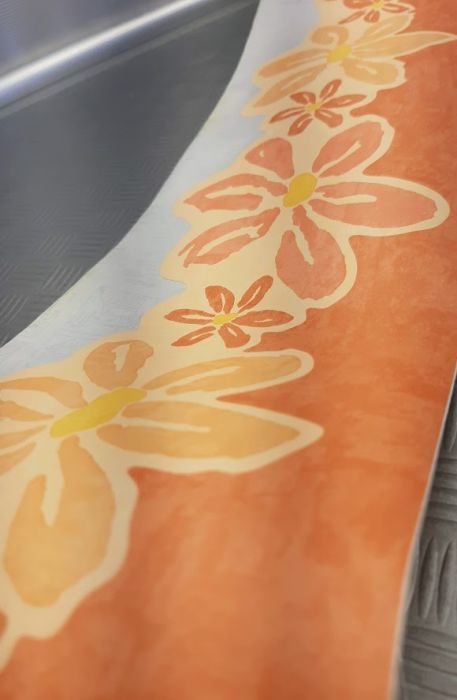 AUTOCOLLANT DE FRONTIÈRE FLEURS D'ORANGE - immagine 3