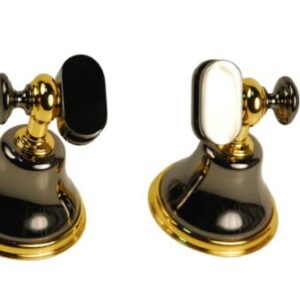 PORTE MIROIR "CAMPANILE" NOIR DORE