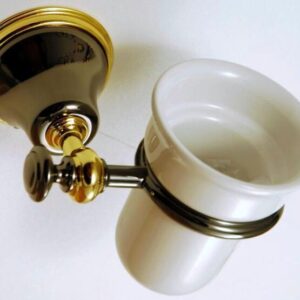 PORTE VERRE "CAMPANILE" NOIR DORE