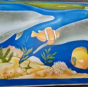 BORDURE ADHÉSIVE  AVEC LES DAUPHINS 092613