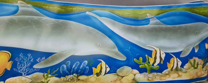 BORDURE ADHÉSIVE AVEC LES DAUPHINS 092613 - immagine 2