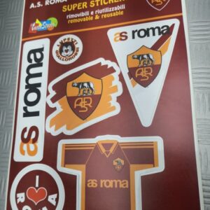 STICKERS AS ROMA RIMOVIBILI E RIUTILIZZABILI
