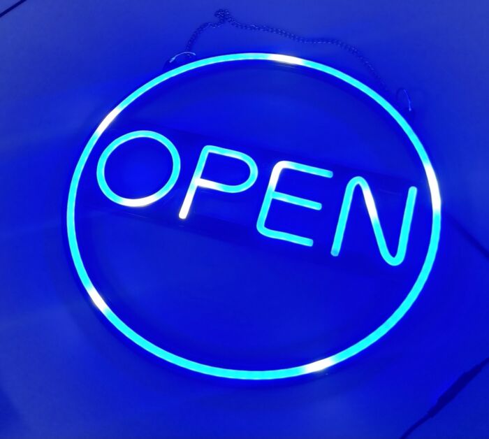 ENSEIGNE OPEN AU NÉON LED RGB AVEC TÉLÉCOMMANDE - immagine 2