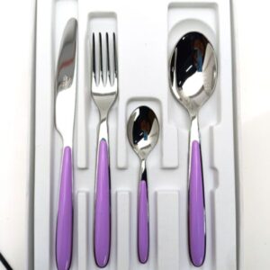 MORINOX FUNNY ENSEMBLE DE COUVERTS 24 PIÈCES 6 PERSONNES - INOX 18/10 COULEUR LILAS
