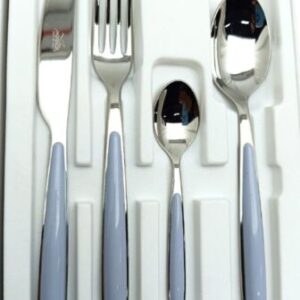 MORINOX FUNNY ENSEMBLE DE COUVERTS 24 PIÈCES 6 PERSONNES - INOX 18/10 COULEUR BLEU CLAIR