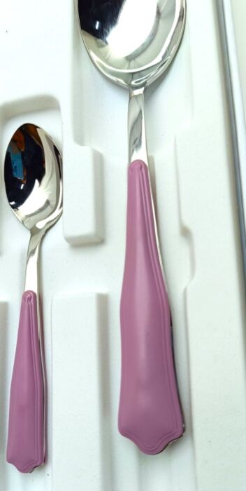 MORINOX COUVERTS OPÉRA 24 pcs. 6 PERSONNES ACIER INOXYDABLE 18/10 et ABS COULEUR MALVIA - immagine 2