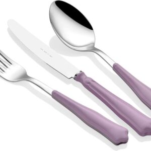 MORINOX COUVERTS OPÉRA 24 pcs. 6 PERSONNES ACIER INOXYDABLE 18/10 et ABS COULEUR MALVIA
