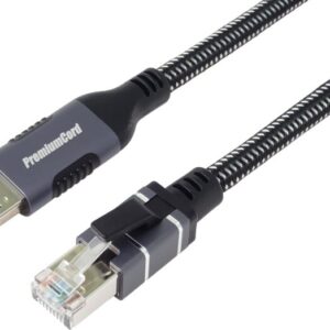 Cavo Ethernet da USB A RJ45 10/100/1000 mbit/s, Cat 6 FTP, da USB A Maschio A RJ45 maschio, USB 3.2 Gen 1, R