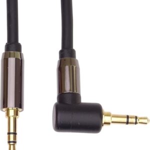 Cavo Jack Stereo HQ da 3,5 mm, Spina Jack da 3,5 mm, Stereojack Maschio-Maschio 90°, Cavo Di Collegamento Audio Cuffie A