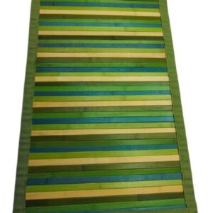 TAPPETO BAMBÙ SFUMATO VERDE SCURO 45X75 cm.