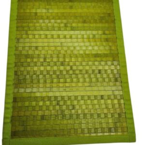 TAPPETO BAMBÙ 45 X 75 cm VERDE TINTA UNITA