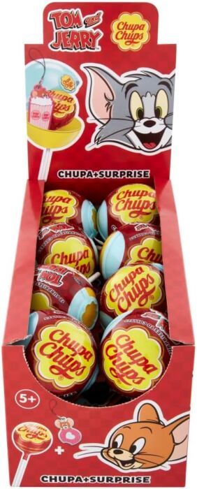Chupa Chups Surprise Tom&Jerry, 16 Lollipop, Gusto Fragola - immagine 2