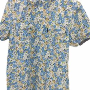 CHEMISE BLANCHE A FLEURS BLEUS TAILLE XL PAR HEROD