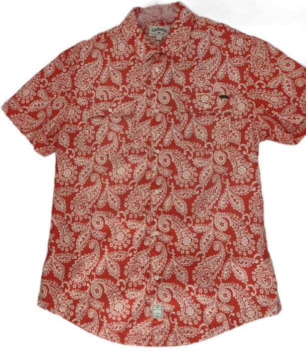CHEMISE ROUGE À MOTIFS BLANCS TAILLE M PAR LEE COOPER