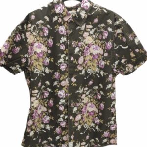 CHEMISE MARRON AVEC FLEUR VIOLETTE TAILLE S BY LEE COOPER
