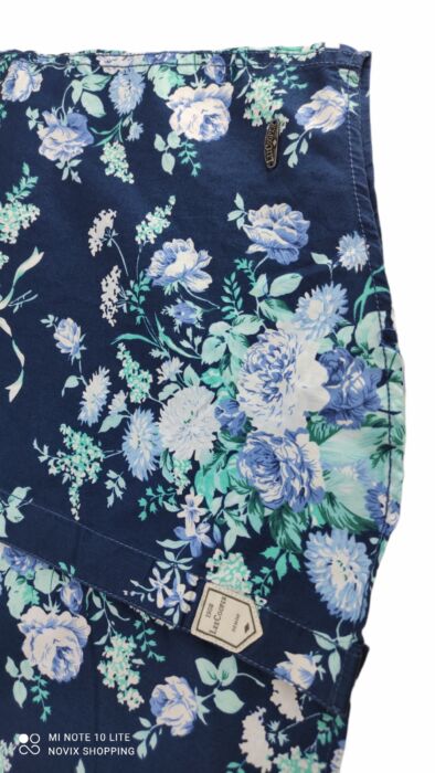 CHEMISE BLEUE FONCEE AVEC FLEURES BLEUES CLAIRES MANCHES COURTES TAILLE S BY LEE COOPER - immagine 4