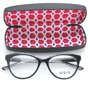 MONTATURA OCCHIALI DA VISTA DONNA NERO GRIGIO BY O-SIX OV-487 BUCAREST