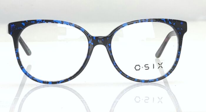 MONTATURA OCCHIALI DA VISTA DONNA BY O-SIX NERO/BLUVIOLA OV-465 VILNIUS 54 - immagine 2
