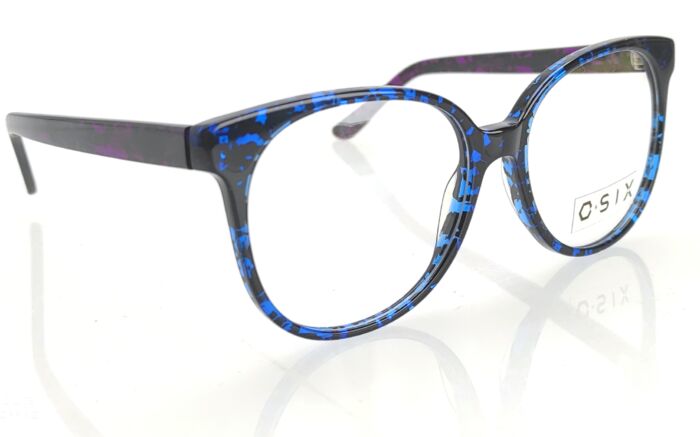 MONTATURA OCCHIALI DA VISTA DONNA BY O-SIX NERO/BLUVIOLA OV-465 VILNIUS 54 - immagine 4