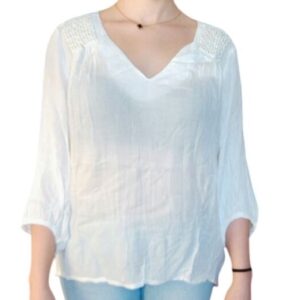 MAGLIETTA DONNA BIANCA MANICHE A 3/4 TAG. XS, S, M, L, XL BY ORIGINAL MARINES