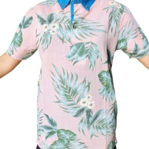 POLO MAGLIETTA ROSA UOMO RAGAZZO COTONE HEROD HAWAIANA