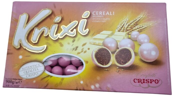 CONFETTI ROSA CEREALI RICOPERTI DI CIOCCOLATO BIANCO E CIOCCOLATO AL LATTE BY KRIXI CRISPO 200GR