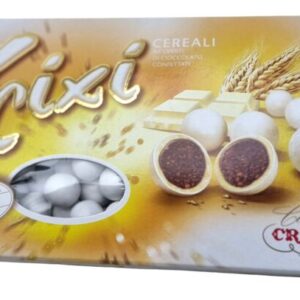 CONFETTI BIANCHI CEREALI RICOPERTI AL CIOCCOLATO BIANCO E CIOCCOLATO AL LATTE BY KRIXI CRISPO 200GR