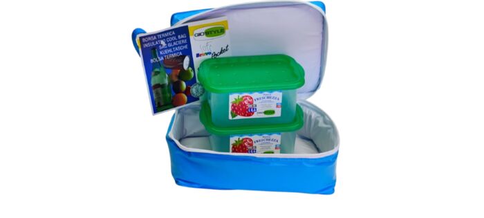 Borsa termica pranzo al sacco Gio'style + 2 contenitori alimentari - immagine 3