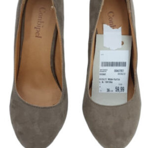 SCARPE DONNA TACCO ALTO MARRONE BEIGE TAG.36 BY CONBIPEL MADE IN ITALY