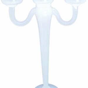 CANDELABRO IN VETRO BIANCO
